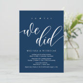 はい、しましたよ。ブラック・ウェディング・エロープメント・パーティーの招待状 招待状 (スタンド正面)