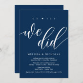 はい、しましたよ。ブラック・ウェディング・エロープメント・パーティーの招待状 招待状 (正面/裏面)