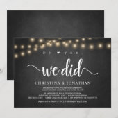 はい、しました、ログハウス風のこもりがちな結婚式招待状 招待状 (正面/裏面)