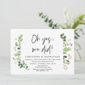 はい、しました。結婚式の秘密の式のパーティー 招待状 (スタンド正面)