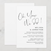 はい、しました。結婚式の秘密挙動パーティー招待状 招待状 (正面/裏面)