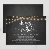 はい、しました、農村風の結婚式の秘密結婚招待状 招待状 (正面/裏面)