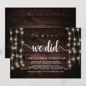 はい、そうしました、ナチュラル エロープメント パーティー 招待状 (正面/裏面)