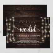 はい、そうしました、ログハウスのような挙式パーティーの招待状 招待状 (正面/裏面)