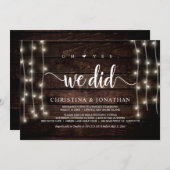 はい、そうしました、ログハウス風の挙式招待状 招待状 (正面/裏面)