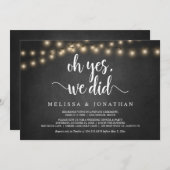 はい、そうしました、農村のウェディングエロープメント招待状 招待状 (正面/裏面)