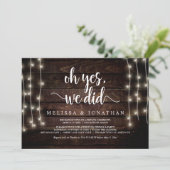 はい、そうしました、農村のウェディングエロープメント招待状 招待状 (スタンド正面)