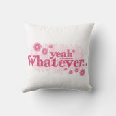 はい、なんでも 赤 ピンク 白 クッション 枕 (裏面)