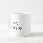 はい、まだ独身の コーヒーマグカップ (正面左)