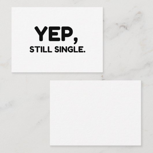 はい、まだ独身の。 名刺 (正面/裏面)