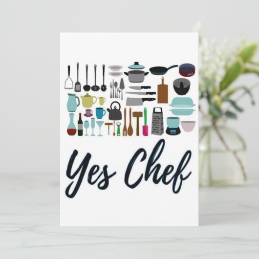 はい、シェフのクリスマスホリデーレシピカード シーズンカード (スタンド正面)