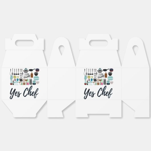 はい、シェフのテイクアウトギフトボックス お favors フェイバーボックス (見開き)