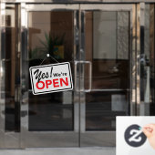 はい、営業中 ビジネス ショップ カフェ ウィンドウサイン (オフィスドア)