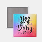 はい、妊娠です - 妊娠発表 マグネット (正面/裏面)