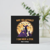 はい、実は、ステッキを運転できます 笑える魔女 招待状 (スタンド正面)