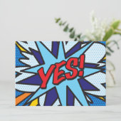 はい、楽しいレトロコミックブックポップアート 招待状 (スタンド正面)