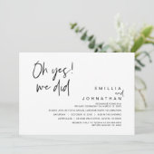 はい、私たち結婚しました、ふたりの結婚式 招待状 (スタンド正面)