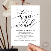 「はい、私たち結婚しました！」 現代風挙式おめでとうの発表 招待状