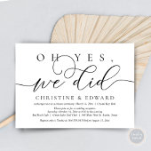 はい、私たち、しました。結婚式挙式招待状 招待状