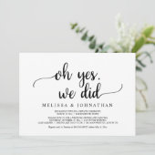 はい、私たち、しました！　農村風ウェディングエロープメントパーティー 招待状 (スタンド正面)