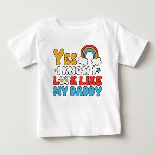 はい、私はパパに似ているよね ベビーTシャツ (正面)