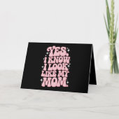 はい、私は母に似ていることがわかってるよ。素敵な母の日を サンキューカード (正面)