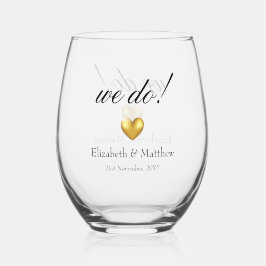 はい！ 結婚式の記念品 ステムなしワイングラス