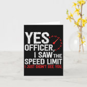 はい、警官さん！ 車好き・メカ好きのためのスピード違反 カード (黄色い花)