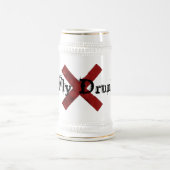 はえによって飲まれるTankard ビールジョッキ (中央)