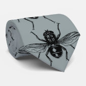 はえのイラストレーションの昆虫学の海底灰色 ネクタイ (ロール)
