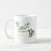 はえの敷物のスーパーヒーロー コーヒーマグカップ (左)