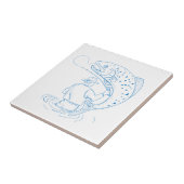 はえの漁師のマスの魚釣りのスケッチ タイル (側面)