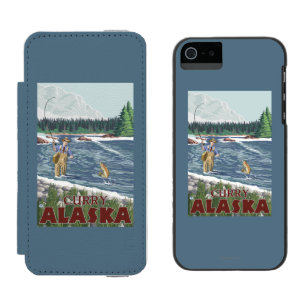 はえの漁師-カレー、アラスカ iPhone SE/5/5sウォレットケース