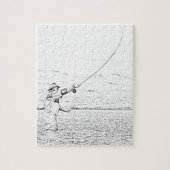 はえの漁師 ジグソーパズル (縦)