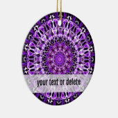 はえの遠くにな紫色の万華鏡のように千変万化するパターン セラミックオーナメント (右)