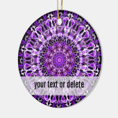 はえの遠くにな紫色の万華鏡のように千変万化するパターン セラミックオーナメント (左)