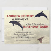 はえの高いパーティーの誕生日の招待状 招待状 (裏面)