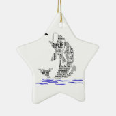 はえの魚釣りのカスタムなギフト及びノベルティ セラミックオーナメント (右)