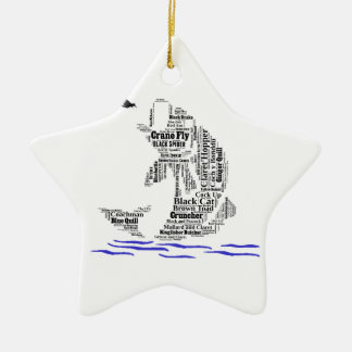 はえの魚釣りのカスタムなギフト及びノベルティ セラミックオーナメント