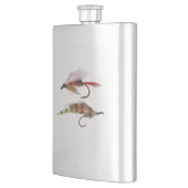 はえの魚釣りのテーマ フラスク (左)