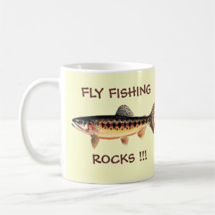 はえの魚釣りの石 コーヒーマグカップ