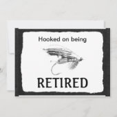 はえの魚釣りの退職のお祝い 招待状 (裏面)