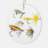 はえの魚釣りの魅惑 セラミックオーナメント (左)