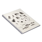 はえの魚釣りを曲げるヴィンテージの19世紀は魅惑の魅惑を飛ばします ノートブック (右側)