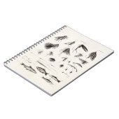 はえの魚釣りを曲げるヴィンテージの19世紀は魅惑の魅惑を飛ばします ノートブック (左側)