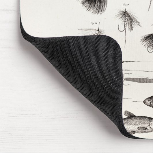 はえの魚釣りを曲げるヴィンテージの19世紀は魅惑の魅惑を飛ばします マウスパッド (コーナー)