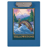 はえの魚釣り場面-イエローストーン国立公園 クリップボード (正面)