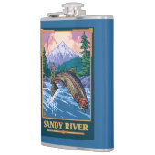 はえの魚釣り場面-サンディの川、オレゴン フラスク (左)