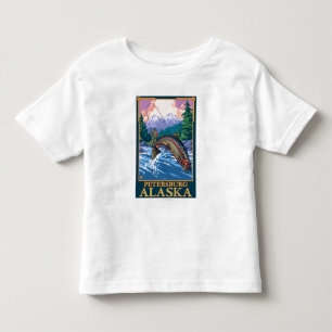 はえの魚釣り場面-ピーターズバーグ、アラスカ トドラーTシャツ