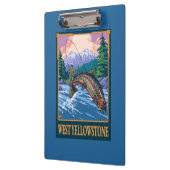 はえの魚釣り場面-西のイエローストーン クリップボード (左)